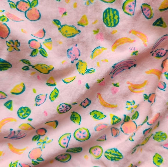 Lilly Pulitzer Off-Shoulder Pink Fruit Print Top | Size Small | NWT Summer Beach - Picture 3 of 5